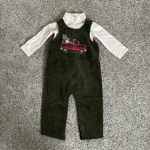 12-18 Month Green Corduroy Winter Outfit